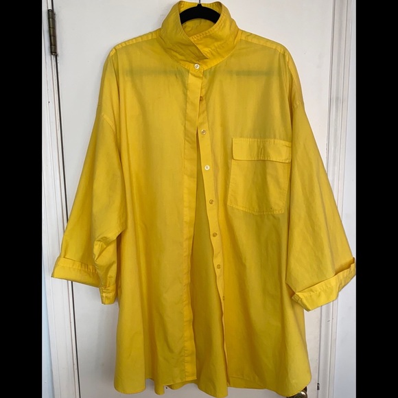 Forelli Plus Size Yellow Button Down Size 26/28 or 3X/4X - Picture 3 of 5